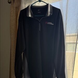 Nike Men's Black and White Zip-Up Sweater